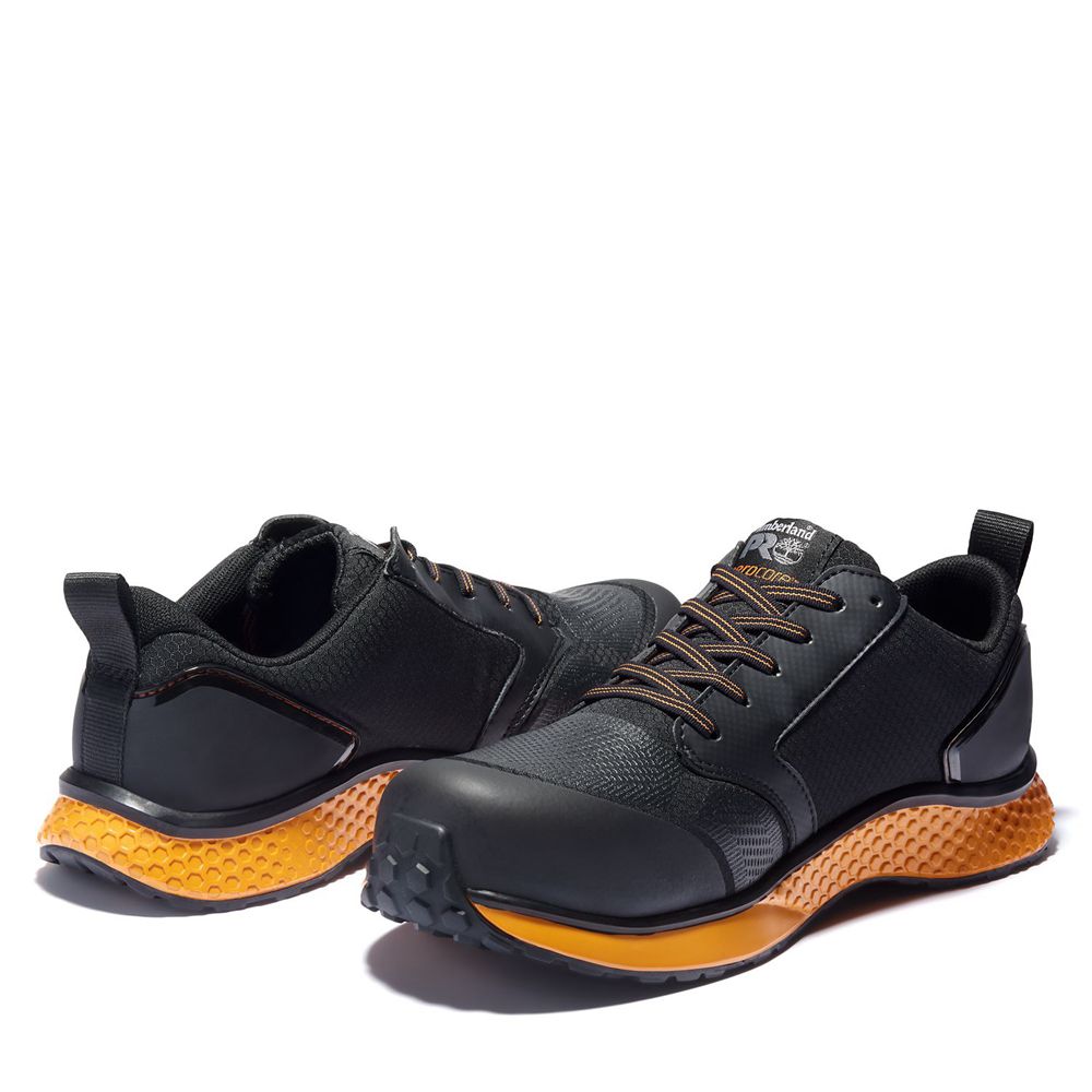 Zapatos De Seguridad Timberland Hombre Pro® Reaxion Comp Toe Negras/Naranjas - Chile PWZ-865972